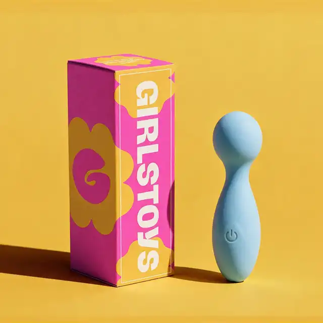 Girls Toys - Wibrator Corte. Jasnoniebieska silikonowa mini  18 cm wibrująca różdżka, doskonała do stymulacji całego ciała!