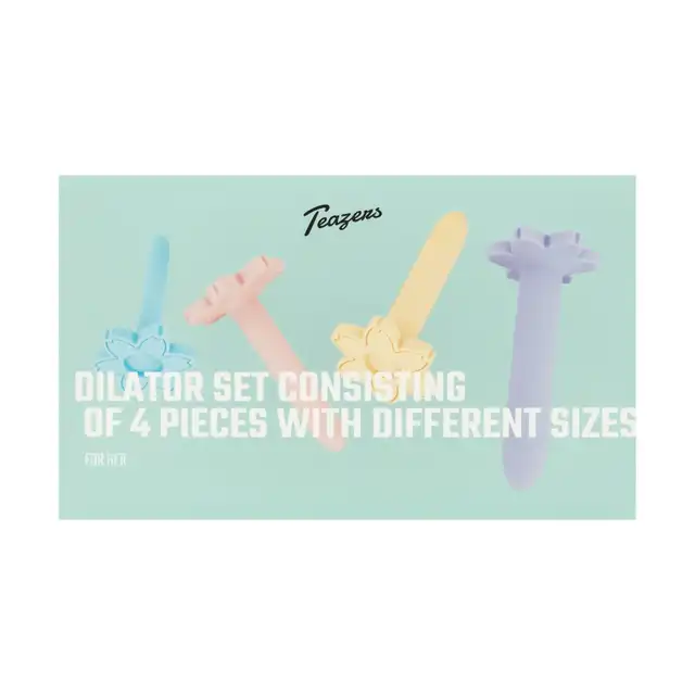 Teazers – Vagina Dilator Set 4pcs. Zestaw czterech silikonowych dilatorów do komfortowego i stopniowego rozszerzania pochwy