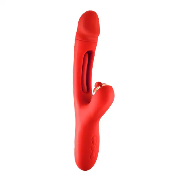 Yoba Joyfully 3-in-1 - Wibrator Rabbit z Tappingiem Punktu G, Stymulacja Łechtaczki i Pochwy - Dopracowany w każdym detalu, zaprojektowany dla pełni doznań. Czerwony, ładowany USB