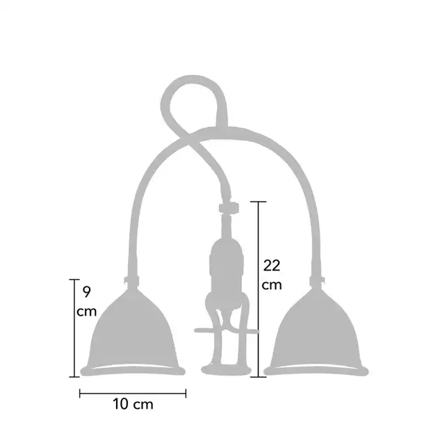 She. E.O. - Pompa do powiększania biustu. Pobudza wrażliwość sutków. Vacuum Breast Pleasure Pump S/M