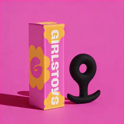 Girls Toys - Wtyczka Hel - Czarna zatyczka analna typu "donut plug". Stylowy kształt stworzony dla przyjemności.