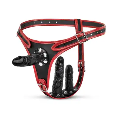 Easy Toys - Tripple Dildo Harness. Strap-on potrójna przyjemność.