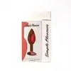 Simple Pleasure - Genialny mini korek analny silikonowy. 7 cm  Czerwony Rozmiar S. Cienka nóżka,