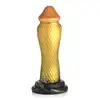 Creature Cocks – Golden Mamba Dildo. Złoto-czarna mamba w kształcie S do stymulacji G-spot i P-spot z przyssawką i kompatybilnością z uprzężą