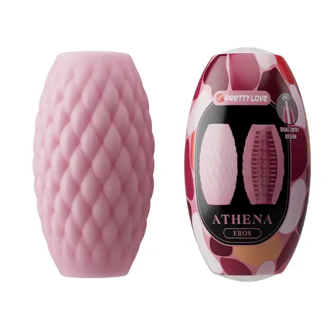 Pretty Love – Athena Eros. Kompaktowy masturbator z podwójnym wejściem i wodoodporną konstrukcją.
