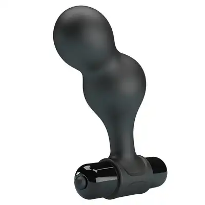 Mr. Play - Silicone Anal Plug Black. Elegancki wibrujący korek analny zaprojektowany z myślą o intensywnej, a jednocześnie komfortowej stymulacji