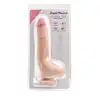 Simple Pleasure - wibrator z 7 trybami wibracji z cyberskóry, sterowany przewodowo na pilota, 25 cm - Miękki w dotyku. Precyzyjny w działaniu!