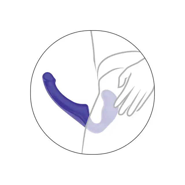 Toy Joy - Get Real Strapless Strap-on Silicone 23 cm. Bezpaskowy strapon z masażem łechtaczki.