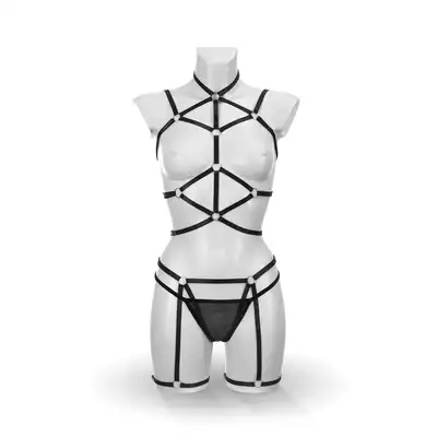Bijoux Pour Toi Sidonie Harness – Czarny 3-częściowy Harness - Trzy elementy tworzące spójną całość – odważną, elegancką i świadomie zmysłową. One Size, czarny.
