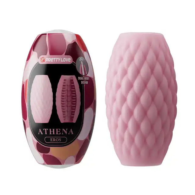 Pretty Love – Athena Eros. Kompaktowy masturbator z podwójnym wejściem i wodoodporną konstrukcją.