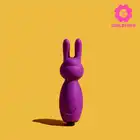 Girls Toys - Wibrator mini Agrigento. 8cm. Uroczy króliczek, silikonowy, fioletowy stymulator łechtaczki w kształcie króliczka