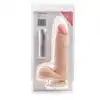 Simple Pleasure - wibrator z 7 trybami wibracji z cyberskóry, na pilota, 23 cm - Miękki dotyk i naturalna przyjemność!