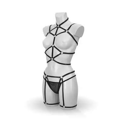 Bijoux Pour Toi Sidonie Harness – Czarny 3-częściowy Harness - Trzy elementy tworzące spójną całość – odważną, elegancką i świadomie zmysłową. One Size, czarny.