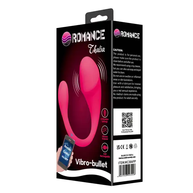 Romance - Thalia App Control Egg - Jajeczko wibrujące sterowane aplikacją, 9 funkcji wibracji - pełna kontrola w Twoich rękach