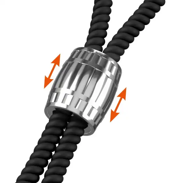 Rebel - Heavy Rope Cock Strap 84g - Silikonowa Pętla na Penisa i Jądra z Obciążnikiem - Stworzony dla stabilności i intensywności.