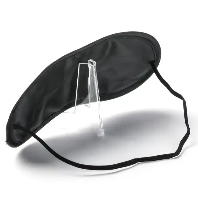 Simple Pleasure - Elegancka maska na oczy, satynowa, czarna.