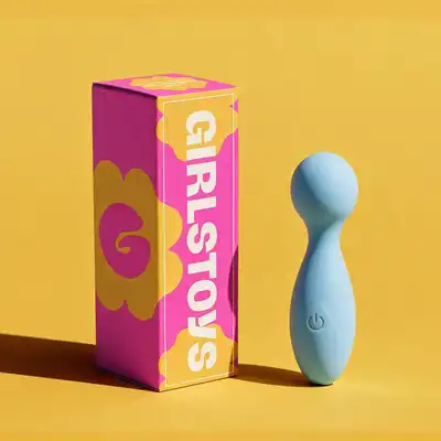 Girls Toys - Wibrator Corte. Jasnoniebieska silikonowa mini  18 cm wibrująca różdżka, doskonała do stymulacji całego ciała!