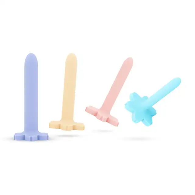 Teazers – Vagina Dilator Set 4pcs. Zestaw czterech silikonowych dilatorów do komfortowego i stopniowego rozszerzania pochwy