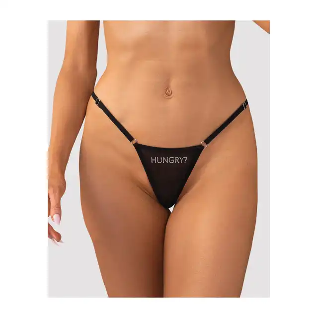 Obsessive Violami Hungry Thong S/M - Czarne stringi Hungry?