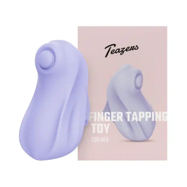 Teazers – Finger Vibrator Tapping Toy Purple. Kompaktowy wibrator palcowy z funkcją rytmicznego „tappingu” i 10 programami stymulacji