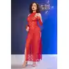 Chilirose 4853 Lace-Dress with Gloves Red S/M - Koronkowa, kokieteryjna, czerwona sukienka z rękawiczkami - Klasa z odrobiną pikanterii!