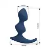 Mr. Play -  David/Samuel Prostate Massager. Niebieski profilowany silikonowy masażer prostaty 11,8 cm długości