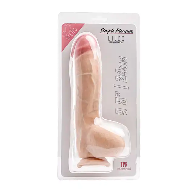 Simple Pleasure - dildo z cyberskóry z wbudowanym kręgosłupem, 25,5 cm - Ustaw kąt. Zwiększ kontrolę. Wejdź na wyższy poziom realizmu!
