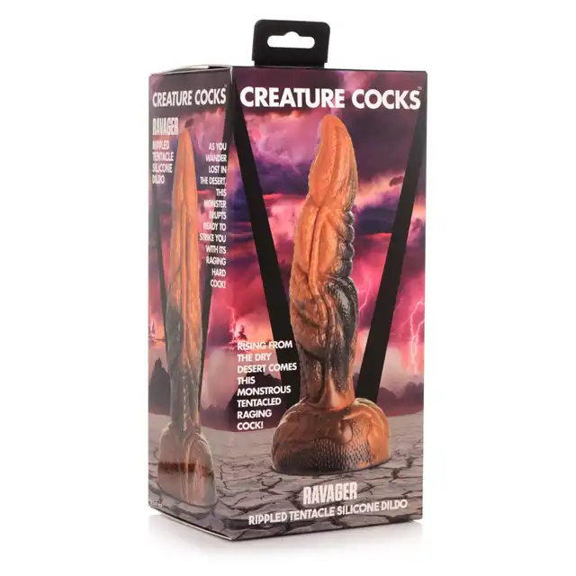 Creature Cocks – Ravager Rippled Tentacle Dildo. Fantastyczny dildo-tentacle z przyssawką dla intensywnych, kosmicznych doznań.