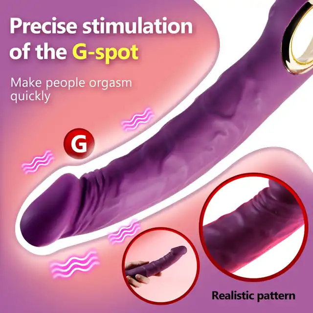 B-Series – Realistic Vibrator Purple. Realistyczny wibrator silikonowy z 10 trybami wibracji, ładowaniem USB i wodoodporną konstrukcją