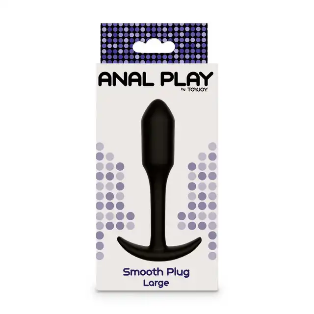 Toy Joy - Smooth Anal Plug Large. Długość 12,2cm, Wygodna płaska nóżka do dłuższego noszenia.