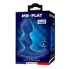 Mr. Play -  David/Samuel Prostate Massager. Niebieski profilowany silikonowy masażer prostaty 11,8 cm długości