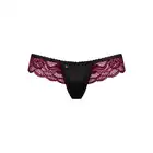 Obsessive  - 842-THO-5 Kuszące stringi L/XL - Czerń i bordo – duet o wyjątkowym temperamencie.
