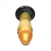 Creature Cocks – Golden Mamba Dildo. Złoto-czarna mamba w kształcie S do stymulacji G-spot i P-spot z przyssawką i kompatybilnością z uprzężą