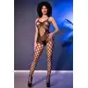 Chilirose - 4854 Black S/M. Bodystocking z Geometryczną Siateczką i Wycięciami