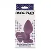 Anal Play - Booty Sweethearts "Secret Entrance" Plug - Uroczy silikonowy korek analny z podstawą w kształcie serduszka i zadziornym napisem.