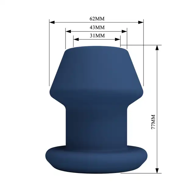 Mr. Play Jack Anal Plug S. Niebieski, silikonowy tunel analny 7,7 cm długości i 3,1 cm średnicy wewnętrznej