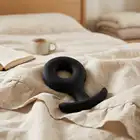 Girls Toys - Wtyczka Hel - Czarna zatyczka analna typu "donut plug". Stylowy kształt stworzony dla przyjemności.