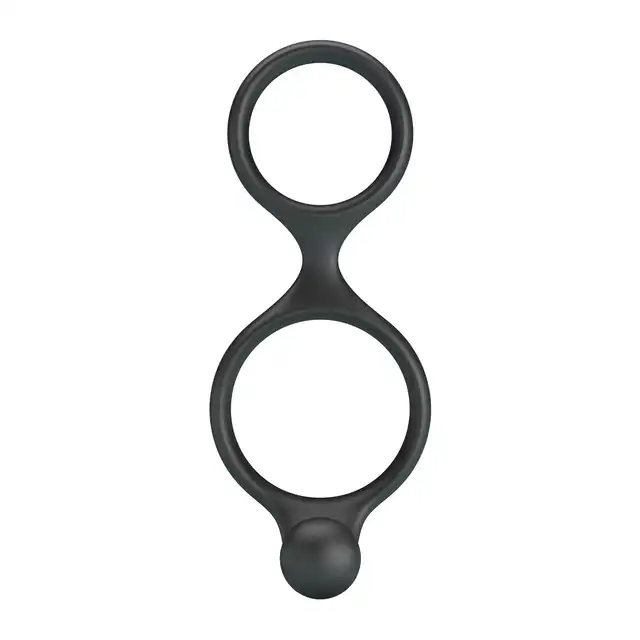 Crazy Bull - Florian Silicone Cock Ring - Pierścień erekcyjny na penisa i jądra ze stymulatorem krocza