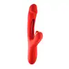 Yoba Joyfully 3-in-1 - Wibrator Rabbit z Tappingiem Punktu G, Stymulacja Łechtaczki i Pochwy - Dopracowany w każdym detalu, zaprojektowany dla pełni doznań. Czerwony, ładowany USB