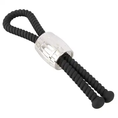 Rebel - Heavy Rope Cock Strap 84g - Silikonowa Pętla na Penisa i Jądra z Obciążnikiem - Stworzony dla stabilności i intensywności.