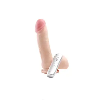 Simple Pleasure - wibrator z 7 trybami wibracji z cyberskóry, na pilota, 20 cm - Pełna kontrola wibracji. Zero kompromisów!