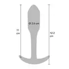 Toy Joy - Smooth Anal Plug Large. Długość 12,2cm, Wygodna płaska nóżka do dłuższego noszenia.