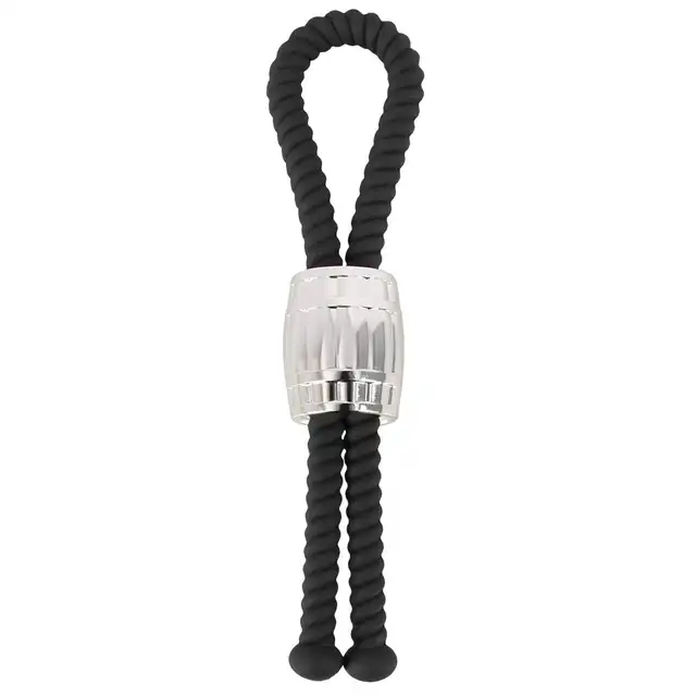 Rebel - Heavy Rope Cock Strap 84g - Silikonowa Pętla na Penisa i Jądra z Obciążnikiem - Stworzony dla stabilności i intensywności.