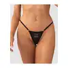 Obsessive Violami Too Sexy Thong S/M - Czarne stringi z siateczki Too Sexy - Dla tych, które wiedzą, czego chcą!