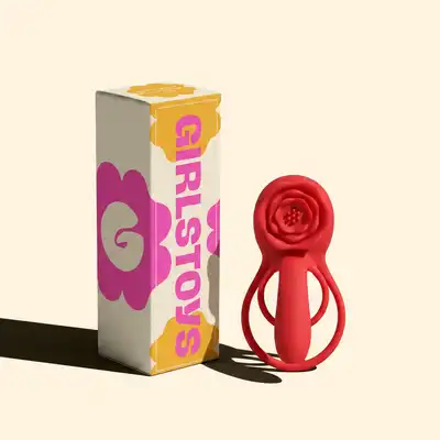 Girls Toys - Dual Passion App Red Rose. Silikonowy wibrator dla par sterowany aplikacją. Niesamowite doznania i pełna stymulacja łechtaczki. 