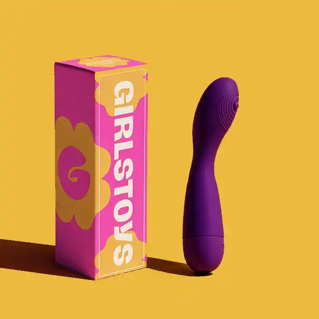 Girls Toys - Wibrator Calvi. Fioletowy silikonowy wibrator z trybem pulsacji i wibracji oraz stymulacją punktu G
