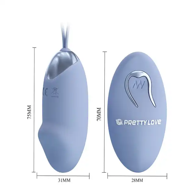 Pretty Love - Julia - Jajeczko wibrujące z imitacją główki penisa z pilotem zdalnego sterowania. 12 programów wibracji, ładowanie USB, piękny pastelowy kolor.