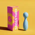 Girls Toys - Wibrator Corte. Jasnoniebieska silikonowa mini  18 cm wibrująca różdżka, doskonała do stymulacji całego ciała!