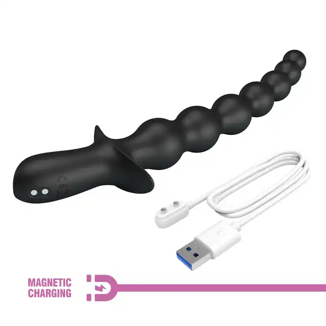 Pretty Love – Dedron. Wibrujące koraliki analne z 10 trybami wibracji i ergonomicznym uchwytem.