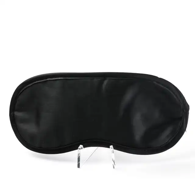 Simple Pleasure - Elegancka maska na oczy, satynowa, czarna.